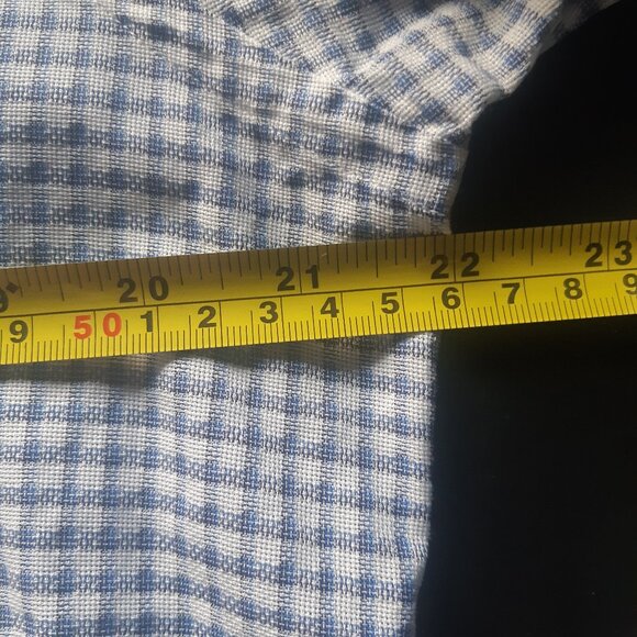 J.P. Tilford SZ 16 Men's Button Up Woven Shirt Blue White - Picture 9 of 12